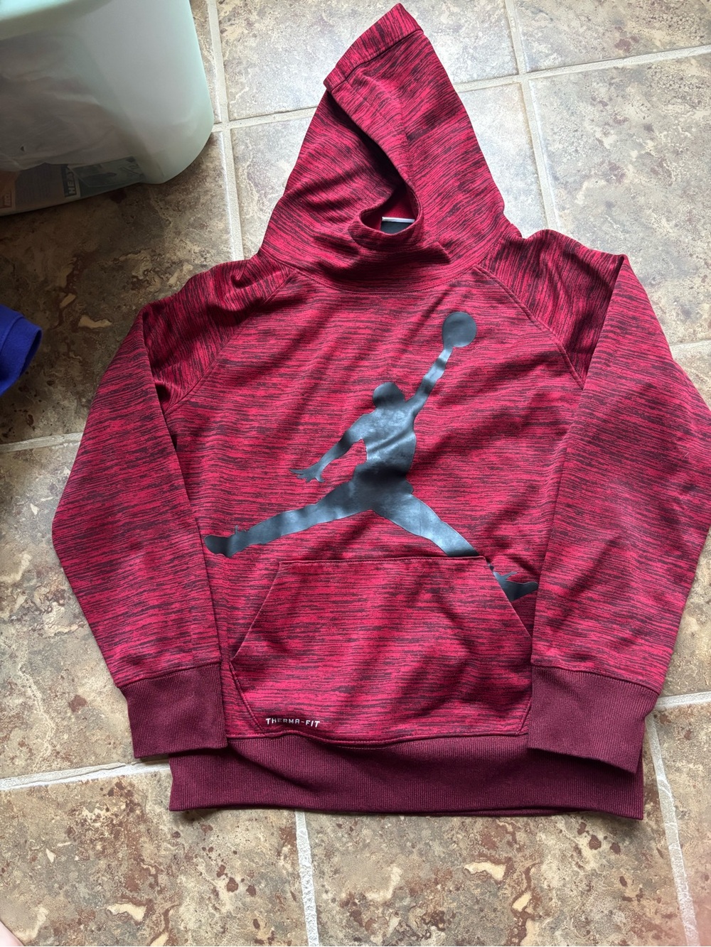 Nike Maroon and Black Jordan Pullover Hoodie